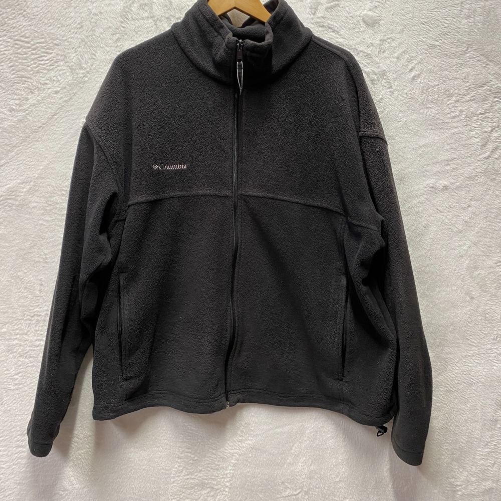 Columbia Granite Mountain Fleece Jacket Mens 2XL Black Outdoors Hiking Full Zip